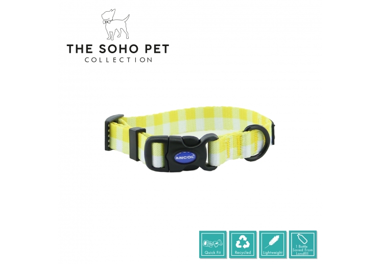 Soho Yellow Check Collar S