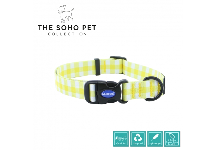 Soho Yellow Check Collar M