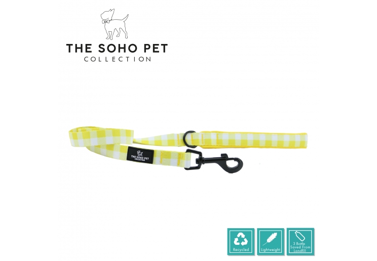 Soho Pet Collection Yellow Check Lead