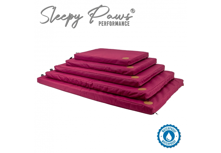 Nest of 5 Waterproof Pad Beds Burgundy