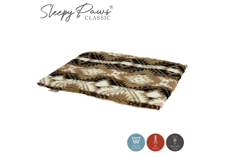 Self Heating Aztec Brown Pad L 90x64cm