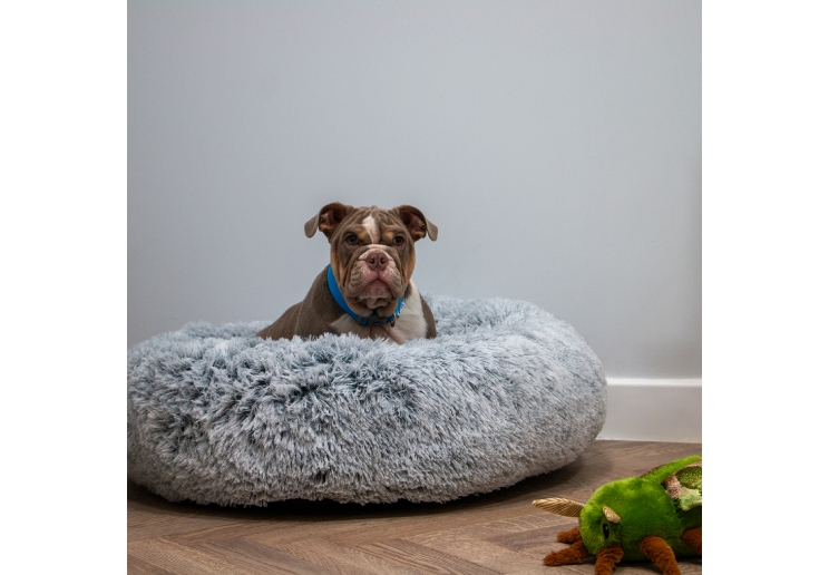 Super Plush Donut Bed 50cm Slate Grey