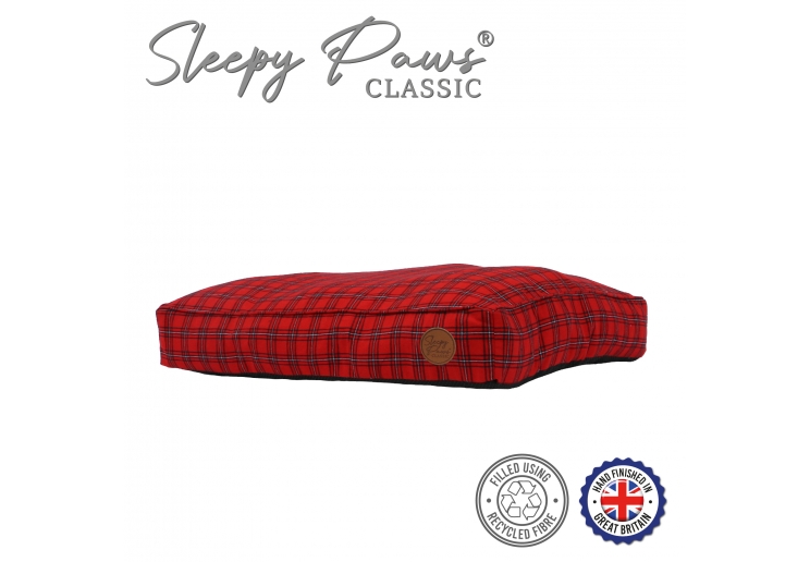 Red Tartan Mattress 75 x 60cm