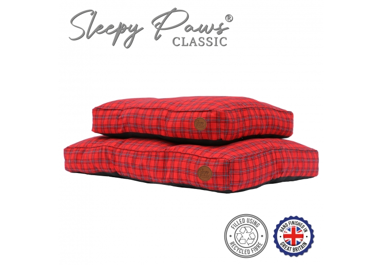 Red Tartan Mattress 75 x 60cm