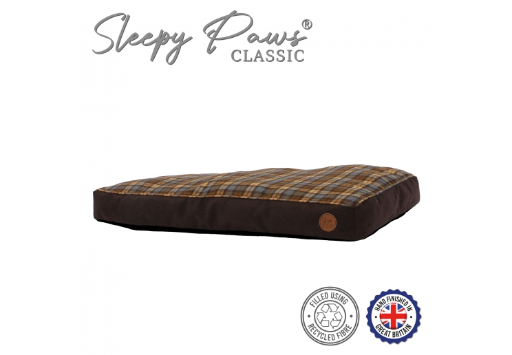 Brown And Blue Tartan Mattress 100 x 70cm