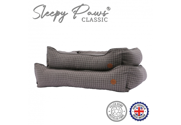 Grey Check Bed XL 84 x 105cm