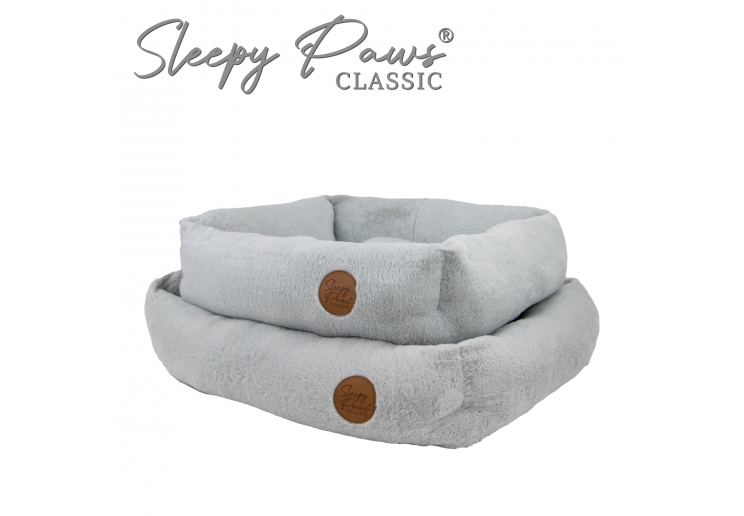 Sleepy Paws Square Bed 60x50cm Light Grey