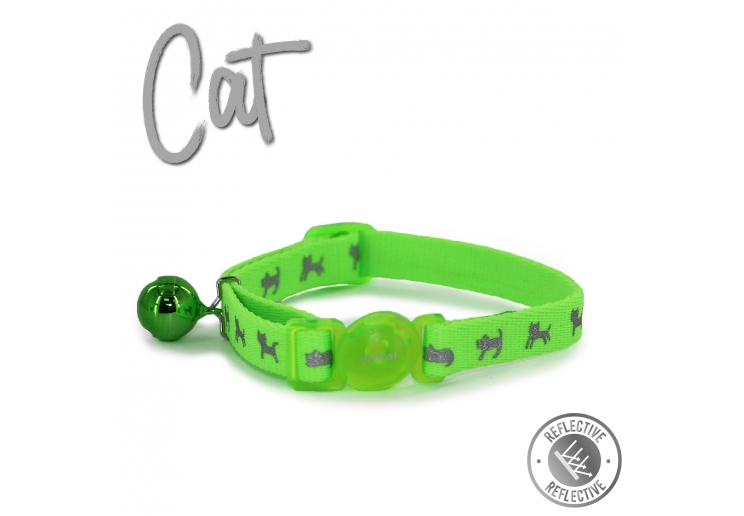 High Vis Cat Collar Green