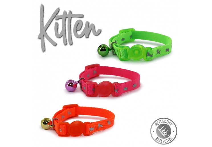 Hi-Vis Safety Kitten Collar Orange