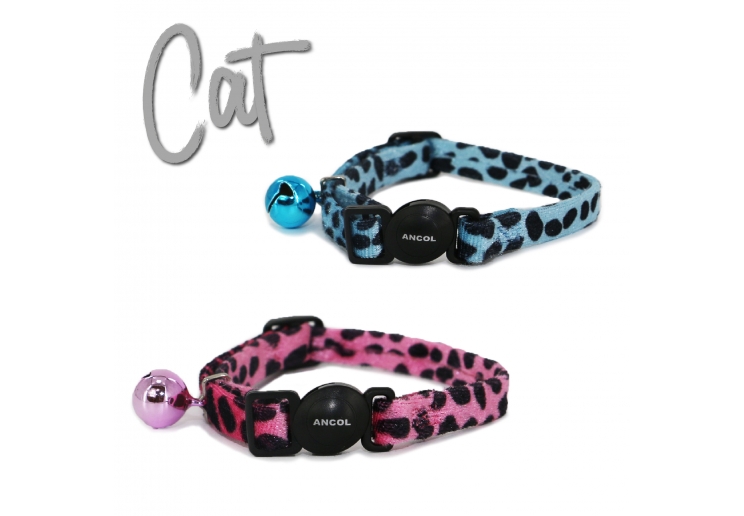 Leopard Print Safety Cat Collar Pink