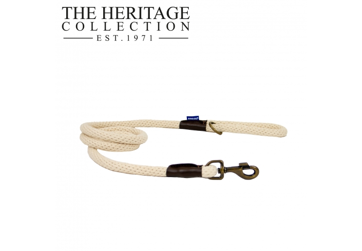 Heritage Cotton Rope Lead Natural 150x1.5cm