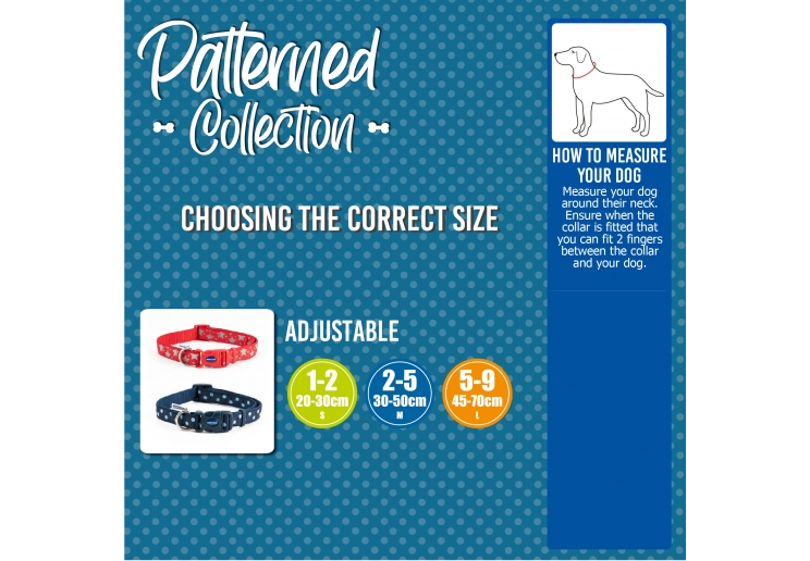 Paw Collar Blue 20-30cm Size 1-2