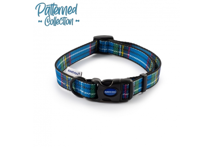 Tartan Collar Blue 30-50cm Size 2-5