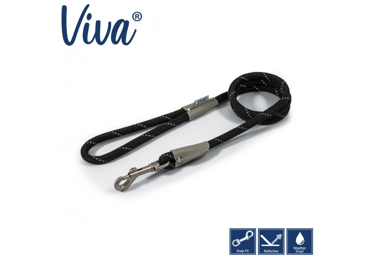 Viva Rope Lead Reflective Black 1.07mx10mm