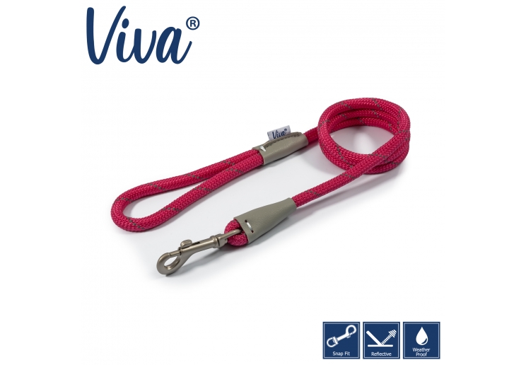 Viva Rope Lead Reflective Pink 1.07mx10mm