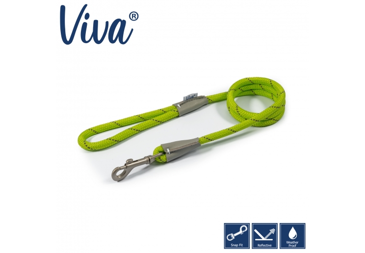 Viva Rope Lead Reflective Lime 1.07mx10mm