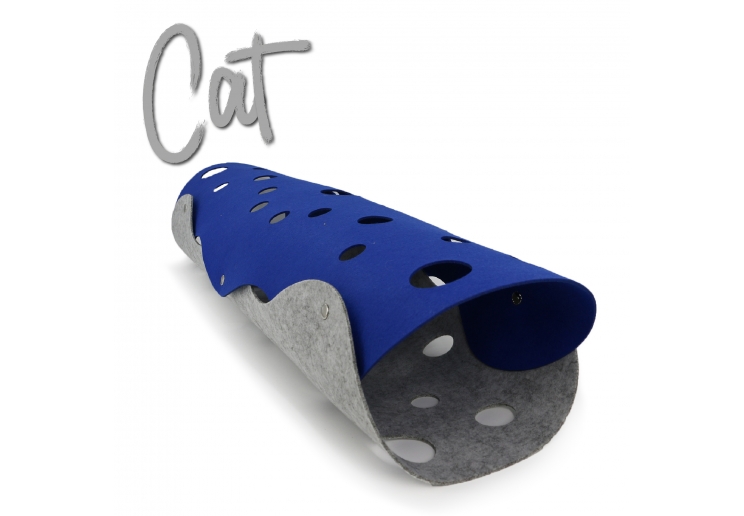 Cat Tunnel Navy & Grey