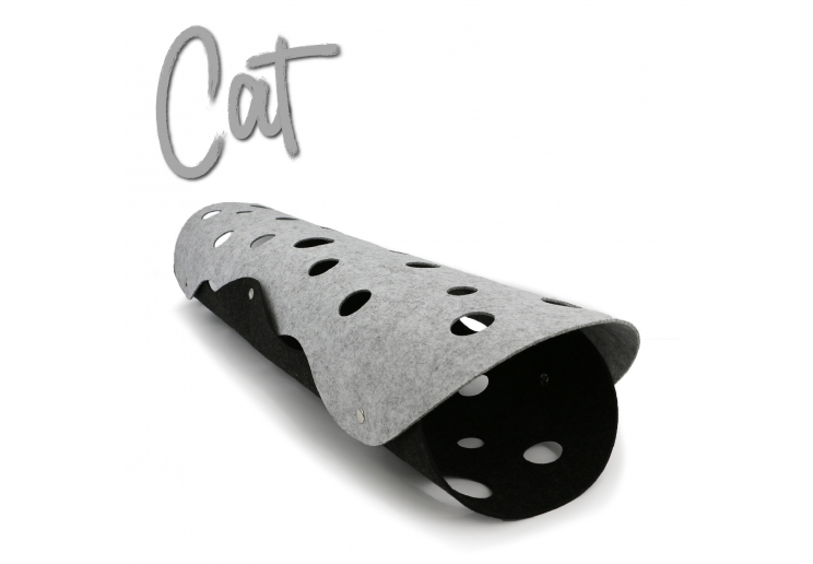 Cat Tunnel Charcoal & Grey