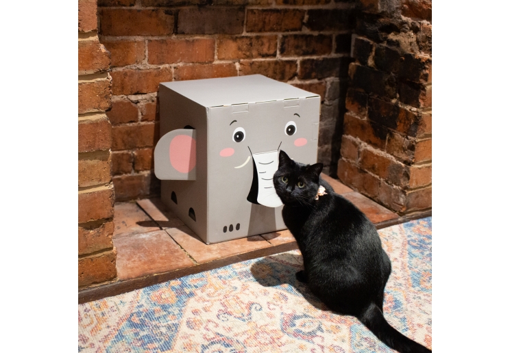 Elephant Catnip Scratcher Box