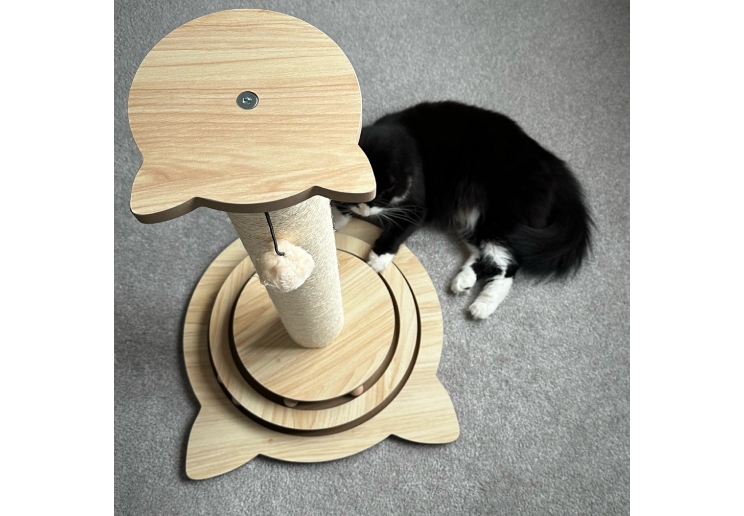 Cat Shape Enrichment Scratcher