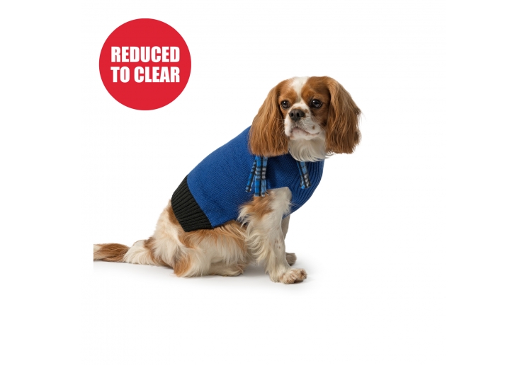 Blue Scarf Dog Jumper M