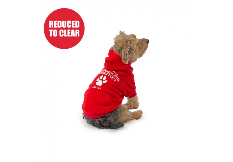 Red Uni Dog Hoodie XS