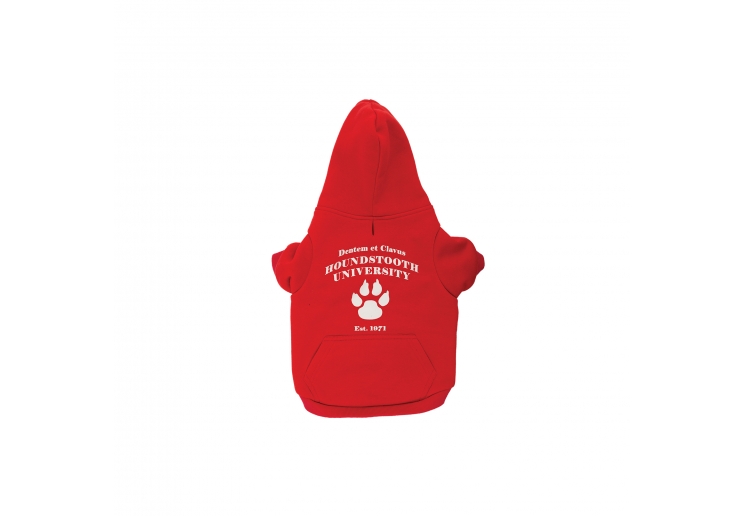 Red Uni Dog Hoodie XS