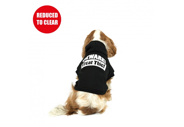 Black Treat Dog Hoodie L