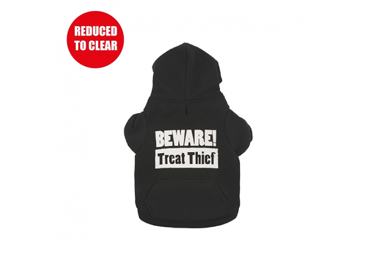 Black Treat Dog Hoodie L